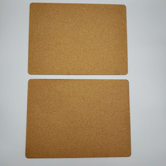 Cork Back Place Mats Fruit Harvest Vtg Plum Apple Green Grapes Pear Peach 2PC - Picture 7 of 16